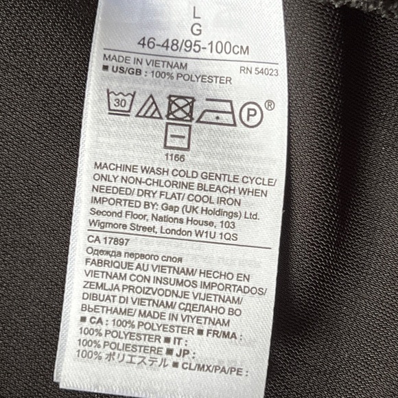 Banana Republic blouse Black Goth editorial v neck Top babydoll - Picture 6 of 6